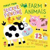 First Fun Sticker Painting Farm Animals - Nature Book - by Edward Miller