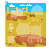 First Fun Sticker Painting Farm Animals - Nature Book - by Edward Miller