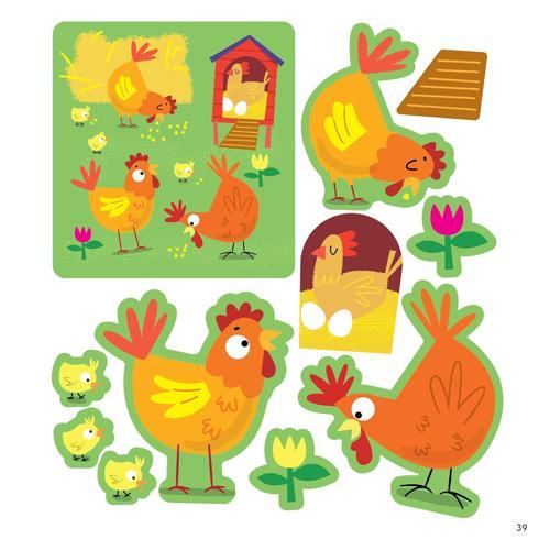First Fun Sticker Painting Farm Animals - Nature Book - by Edward Miller