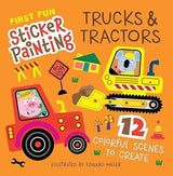 First Fun Sticker Painting Trucks and Tractors - Art Book - by Edward Miller
