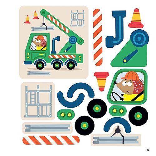 First Fun Sticker Painting Trucks and Tractors - Art Book - by Edward Miller