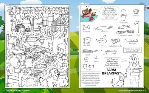 Hidden Picture Puzzles on the Farm - Children's Book - by Liz Ball - Paperback