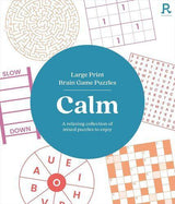 Large Print Brain Game Puzzles Calm - Paperback
