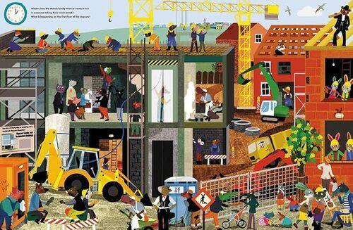 A Day on Fluffyville Construction Site - Children's Board Book