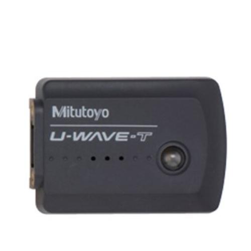 Mitutoyo U-Wave Transmitter, IP67 rated, enables wireless data transfer for precision tools to PC, compact and durable design.