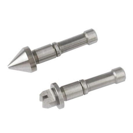 Mitutoyo Anvil and Spindle Tip set (60 deg) for precision measurements, compatible with 1.0mm to 1.75mm pitch, 24-14 TPI.