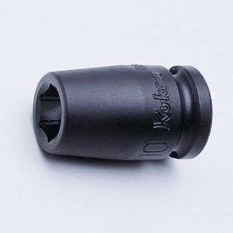 Koken 13400M 3/8" drive impact socket, 23mm, cold-forged Chrome Molybdenum, designed for high torque and durability.