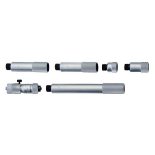 Mitutoyo Inside Micrometer set with tubular extension rods for precise inside measurements from 2 to 12 inches.