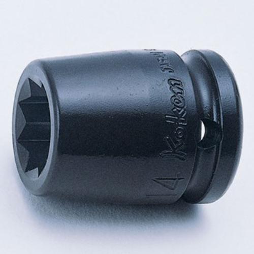 Koken 14415M 8pt impact socket, 1/2" drive, 16mm, made in Japan for high torque and durability in demanding tasks.