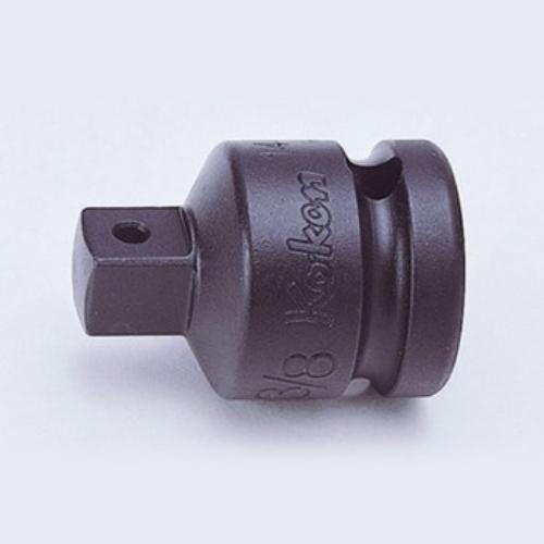 Koken 14433A-B Impact Adaptor for 1/2"F to 3/8"M drive, featuring a spring-loaded retention ball for secure socket changes.