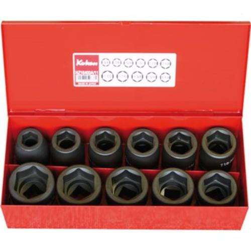 Koken 16201A 11-piece impact socket set with 3/4" drive for heavy-duty automotive and industrial tasks, made in Japan.