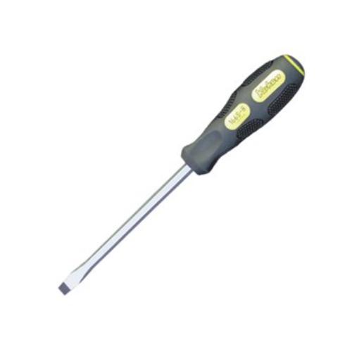 Koken 166S heavy-duty screwdriver with 5mm flat blade, 75mm length, anti-slip handle, ideal for precision tasks.