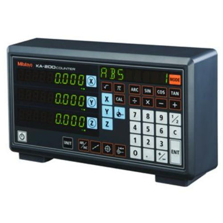 Mitutoyo KA Counter 3 Axis KA-213, a compact digital counter for precise milling and lathe measurements with optional RS232 interface.