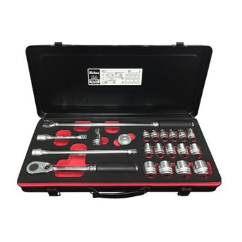 Koken 21pc Z Series Socket Set featuring compact 6-point metric sockets from 8mm to 32mm for tight space accessibility.