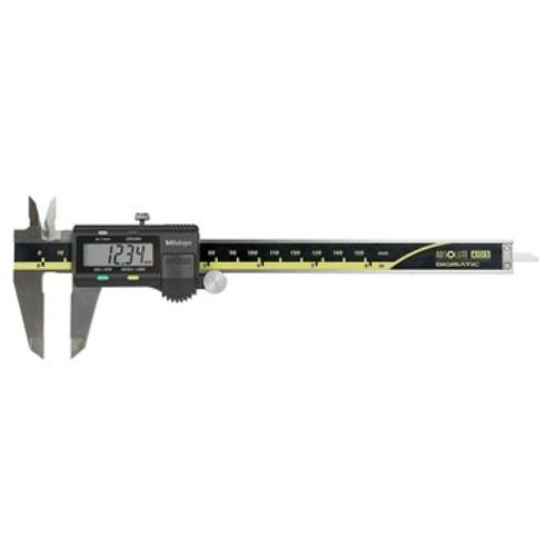 Mitutoyo Digital Caliper 6"/150mm with LCD readout, precise measurements, smooth slider, and 20,000-hour battery life.