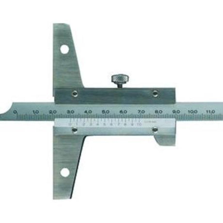 Mitutoyo Vernier Depth Gauge 0-200mm, durable stainless steel, 0.05mm graduation, precise measurements for professionals.