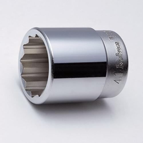 Koken 8405M 12pt socket, 1" drive, 46mm; durable, precision flat drive design for optimal torque transfer.