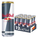 Sugar-free Red Bull Can Zero 473ml, energizing drink for active lifestyles, packed in a convenient 12-pack.