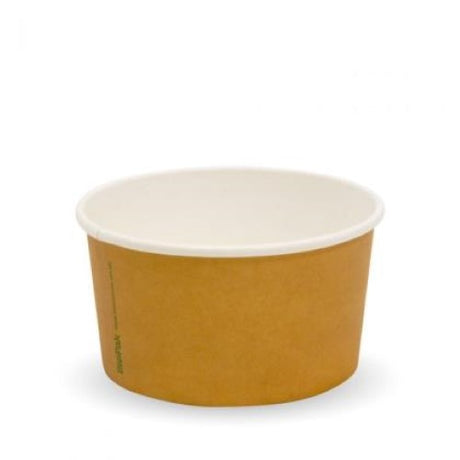 5oz biodegradable paper ice cream cups, eco-friendly, compostable, perfect for serving ice cream or frozen yogurt.