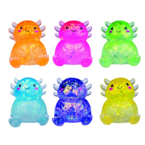 Squishy Glitter Axolotl (Set of 12 Assorted)