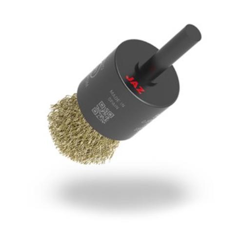 Jaz End Brush 26mm x 30mm x 0.3mm - 6mm Shank - Coated Steel Loose - Tapered (BR