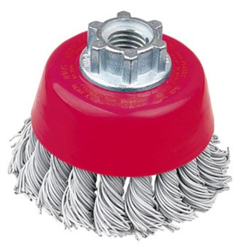 Jaz Cup Brush High Speed Twist Knot 65mm x 20mm - M14 x 2 - Laminated Wire (BRUH