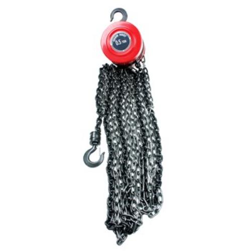 Wayco Chain Block 0.5 Ton lifts up to 3 metres; durable, portable, and ideal for heavy lifting in various settings.