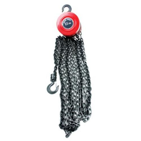 Wayco Chain Block 0.5 Ton lifts up to 3 metres; durable, portable, and ideal for heavy lifting in various settings.