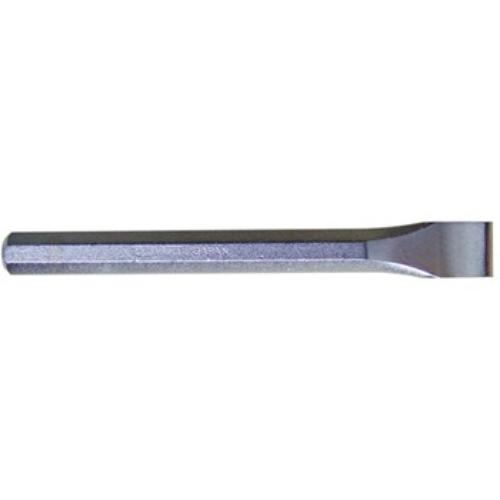 MOKUBA 1501-022mm Cold Chisel, 22x200mm, high carbon steel, octagonal grip, chrome finish for durability and precision.