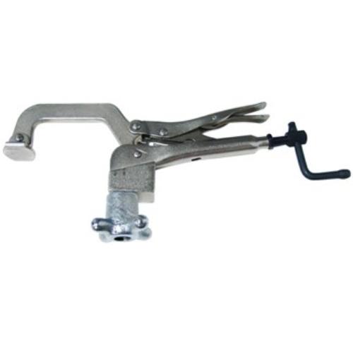 Strong Hand Drill Press Clamp with 85mm capacity, quick lock release, and firm grip for secure clamping in woodworking tasks.