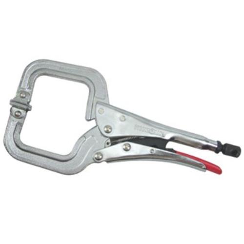 Strong Hand Locking C Clamp with Swivel Pads