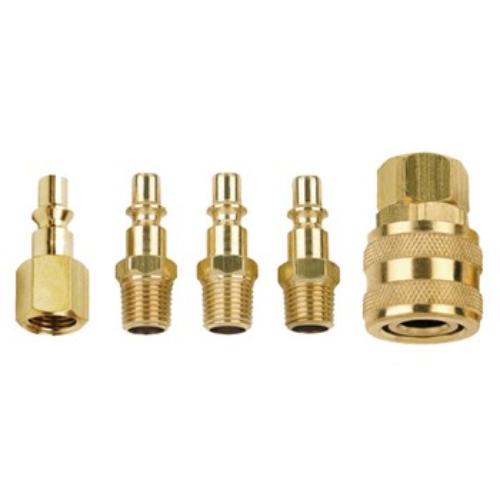 AmPro 1/4" BSP Coupler Set 5pc, featuring durable couplers for secure, leak-free connections in air compressor setups.