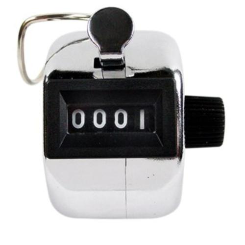 4-digit hand tally counter with easy trigger action, secure grip, and quick reset for accurate counting in various settings.