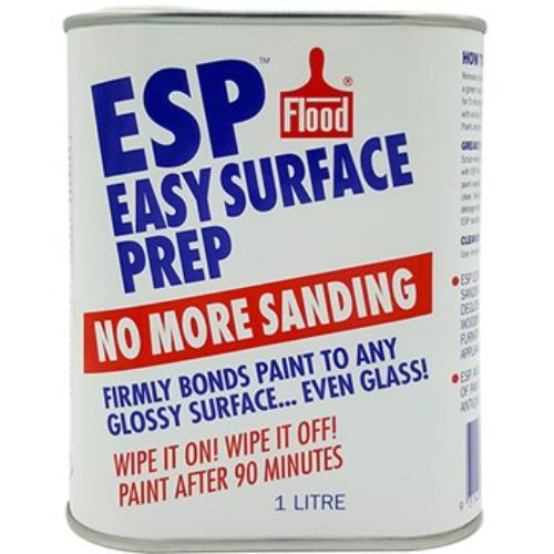 Flood ESP Easy Surface Prep 1L bottle, designed for effortless surface preparation before painting or varnishing.