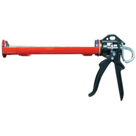 Heavy-duty 260mm skeleton caulking gun for professionals and DIYers, designed for precision and comfort in sealing applications.