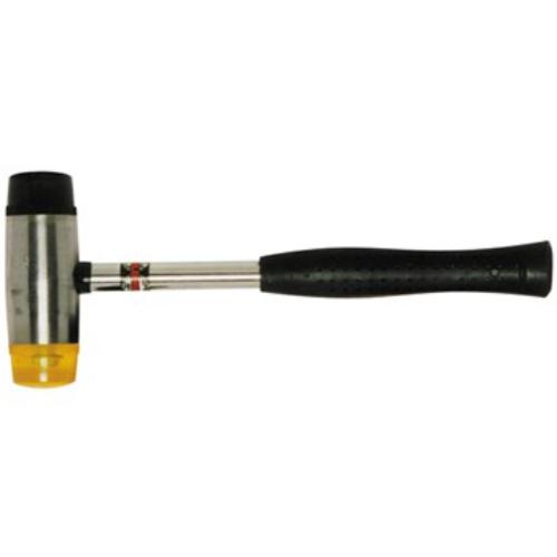 Worldwide 2766 Soft Face Hammer (24oz) with nylon striking faces, ideal for precision tasks without damaging materials.