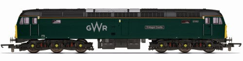 Hornby Trains RailRd Plus GWR Class 57 57603 'Tintagel Castle', a detailed 1:76 scale model of a British diesel locomotive.