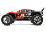 Fast RC stadium truck with a robust aluminum chassis, waterproof ESC, and low-profile tires for impressive speed and handling.