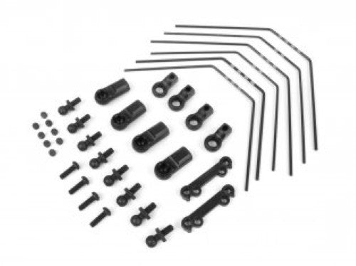 gRS4 Sway Bar Set (S/M/Hx2ea) enhances RC car handling and stability, featuring adjustable sway bars for optimal performance.