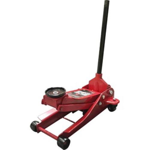 Torin Big Red T830018 low profile garage floor jack, 3-ton capacity, min height 85mm, max height 455mm, for vehicle maintenance.