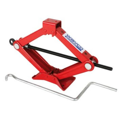 Wayco Scissor Jack 1.0 Ton lifts vehicles with a compact, durable design; ranges 85mm to 382mm for maintenance and emergencies.