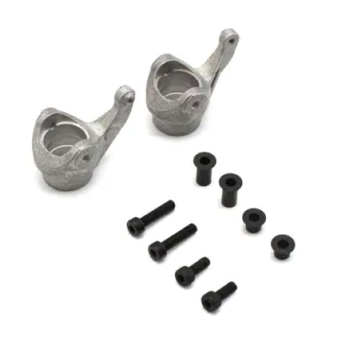 Aluminum knuckles for Kyosho MP10 RS, enhancing durability and steering for improved RC car performance and handling.