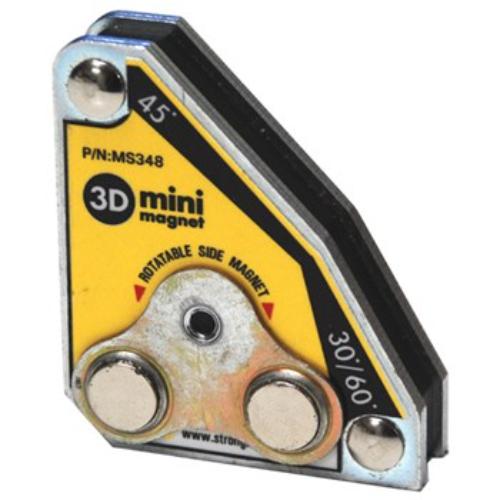 Strong Hand XYZ Mini Magnet with dual rare earth magnets for securing 2 or 3-axis workpieces; ideal for metal projects and edge guiding.