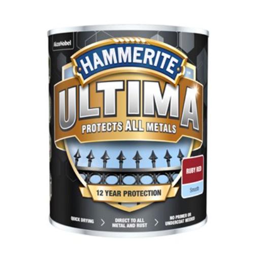 Hammerite Ultima Metal Smooth Ruby Red 750ml – SmartfoxNZ