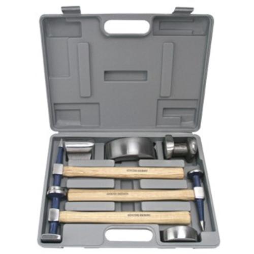 AmPro Panelbeating Set 7pc featuring essential tools for precision auto repair, ideal for dent removal and bodywork.