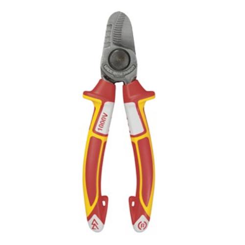 Felo 160mm VDE cable cutter for copper and aluminium, featuring corrosion protection and ergonomic grip, made in Germany.