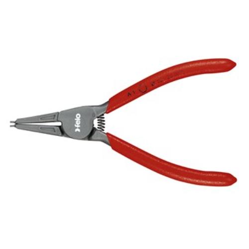 Felo External Circlip Plier with straight jaws, 85-165mm, features anti-slip tips and ergonomic design for precision and comfort.