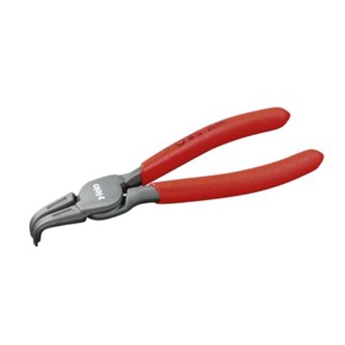 Felo External Circlip Plier with 90-degree angled jaws, 10-25mm capacity, and anti-slip tips for secure grip.