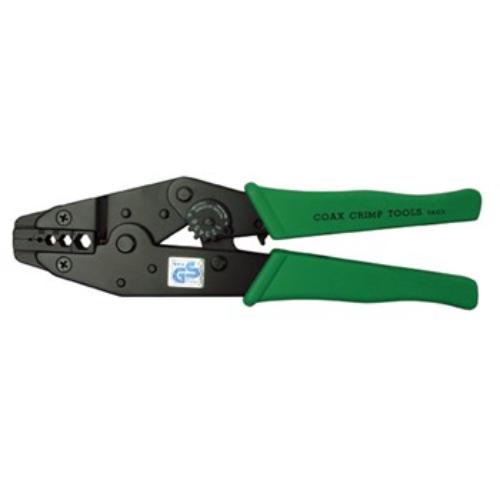 YAC03 Coaxial Crimping Pliers featuring six adjustable tensions for RG-58, RG-59, RG-6 cables and various connectors.