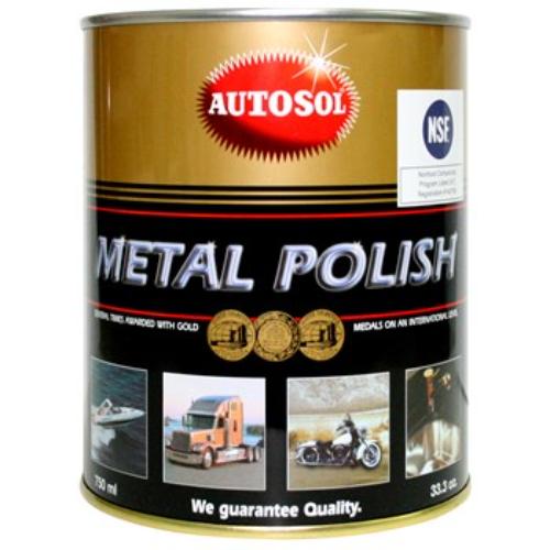 Autosol Metal Polish 1kg tin, award-winning formula for restoring brilliance on all metal surfaces, eco-friendly and microplastic-free.